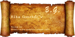 Bika Gusztáv névjegykártya